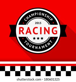 Racing badge 09, vector illustration