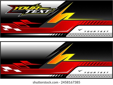 Racing Banner Backgroun Vecstor editable