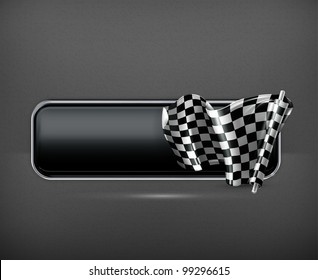 Racing banner flag, vector