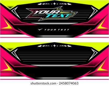racing banner Full vector for media sosial