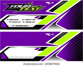 racing banner Full vector for media sosial