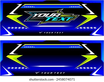 racing banner Full vector for media sosial