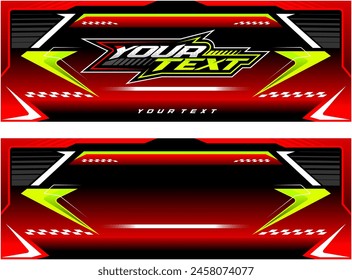 racing banner Full vector for media sosial