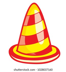 Racing banner with traffic cones, vector