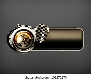 Racing banner, vector
