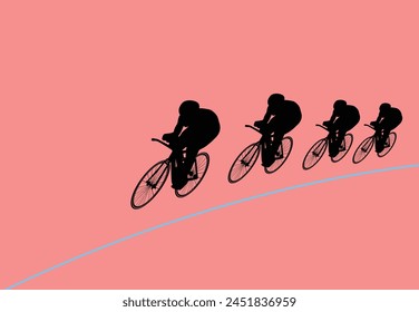 Rennrad Schwarze Silhouette Vektorgrafik