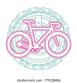 racing bicycle with chain and sprocket
