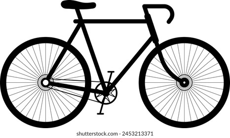 Racing Bicycle icon collection.Bicycle Silhouette icon isolated. Vector Illustration.