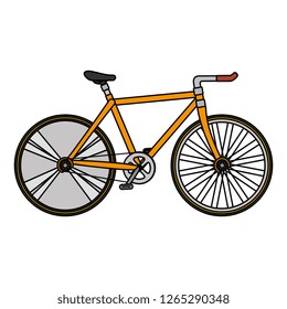 racing bicycle isolated icon