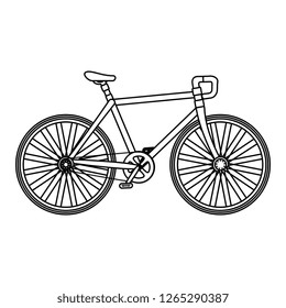 racing bicycle isolated icon