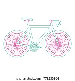 racing bicycle isolated icon