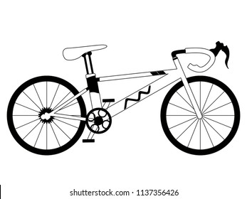 Racing bicycle silhouette