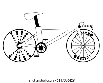 Racing bicycle silhouette