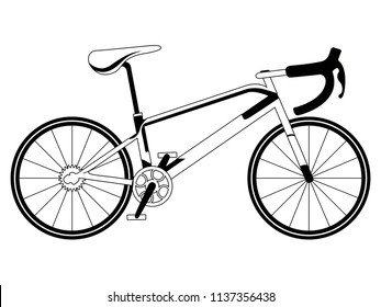 Racing bicycle silhouette