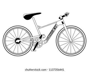 Racing bicycle silhouette