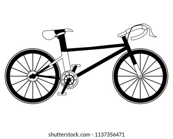 Racing bicycle silhouette