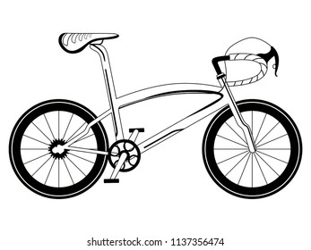 Racing bicycle silhouette