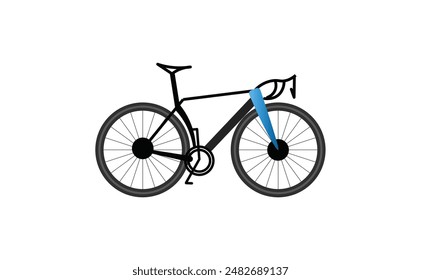 Racing Bicycle vector on white isolated