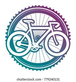 racing bicycle with wheel