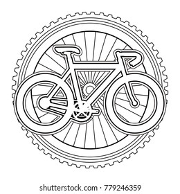 racing bicycle with wheel
