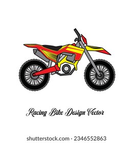 Racing Bike Design Vector - Feel the thrill of the race with our exhilarating Racing Bike Design Vector! 