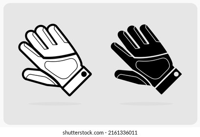Racing bike glove Icon. Protective glove in vector illustration.