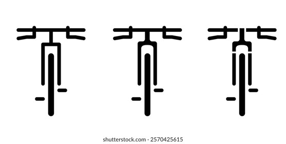 Racing bike or mountain biker route and bicycle pedals. Tace tour. Sport icon. World Bicycle day, health day. Sport tools or Cyclist, cycling symbol. For school, work or holiday, vacation.