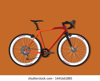 Racing bike, Speed bicycle vector