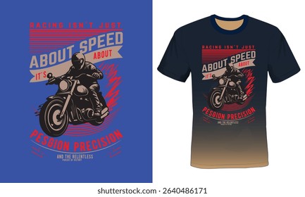 Racing Biker (Sports) Typography T-shirt Design, Bike Racer Typography Tshirt Design, racing bicycle TShirt Design.
