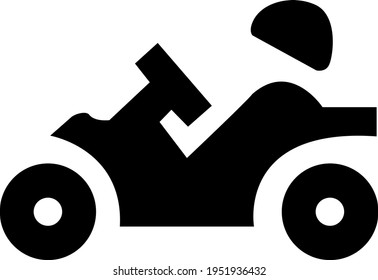 Racing black and white symbol