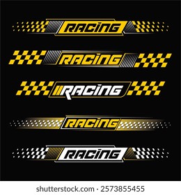 racing black and yellow decals