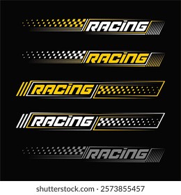 racing black and yellow decals