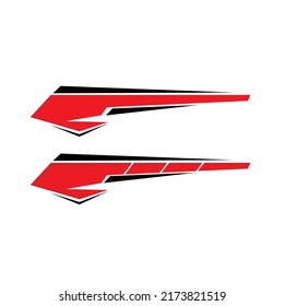 racing car body decal template vector. car modification sticker