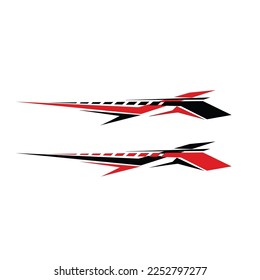 racing car body sticker design vector