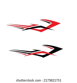 racing car body sticker car modification sticker vector template