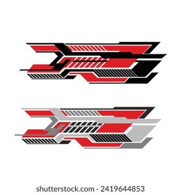racing car body wrap decal vector