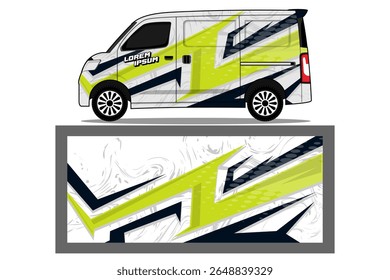 Racing Car branding with racing wrap decal or livery design template Vector Premium EPS 10
