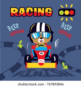 Racing car catoon vetor