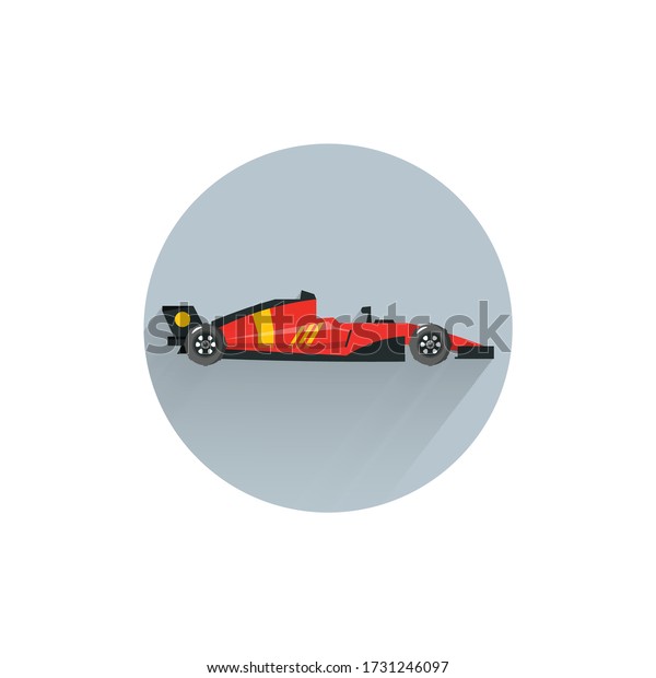 racing car colorful flat icon with long shadow.\
sport car flat icon