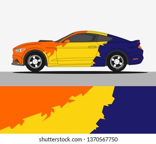 Racing car decal design vector