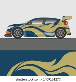 Racing Car decal design vector