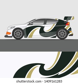 Racing Car decal design vector