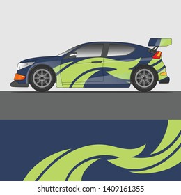 Racing Car decal design vector