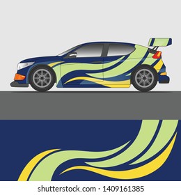 Racing Car decal design vector