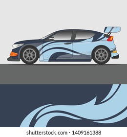 Racing Car decal design vector