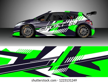 Racing Car Decal Graphic Vector, wrap vinyl sticker. Graphic abstract stripe designs for Racing vehicles.