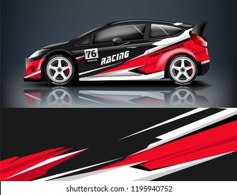 Racing Car decal wrap design. Graphic abstract livery designs for Racing, tuning, Rally car. eps 10 format