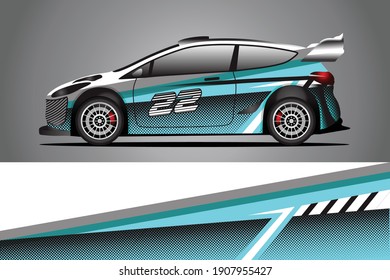 Racing Car decal wrap design. Graphic abstract livery designs for Racing, tuning, Rally car. eps 10 format