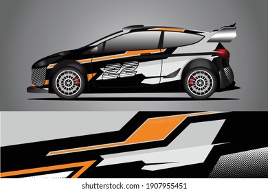 Racing Car decal wrap design. Graphic abstract livery designs for Racing, tuning, Rally car. eps 10 format