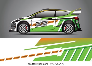 Racing Car decal wrap design. Graphic abstract livery designs for Racing, tuning, Rally car. eps 10 format